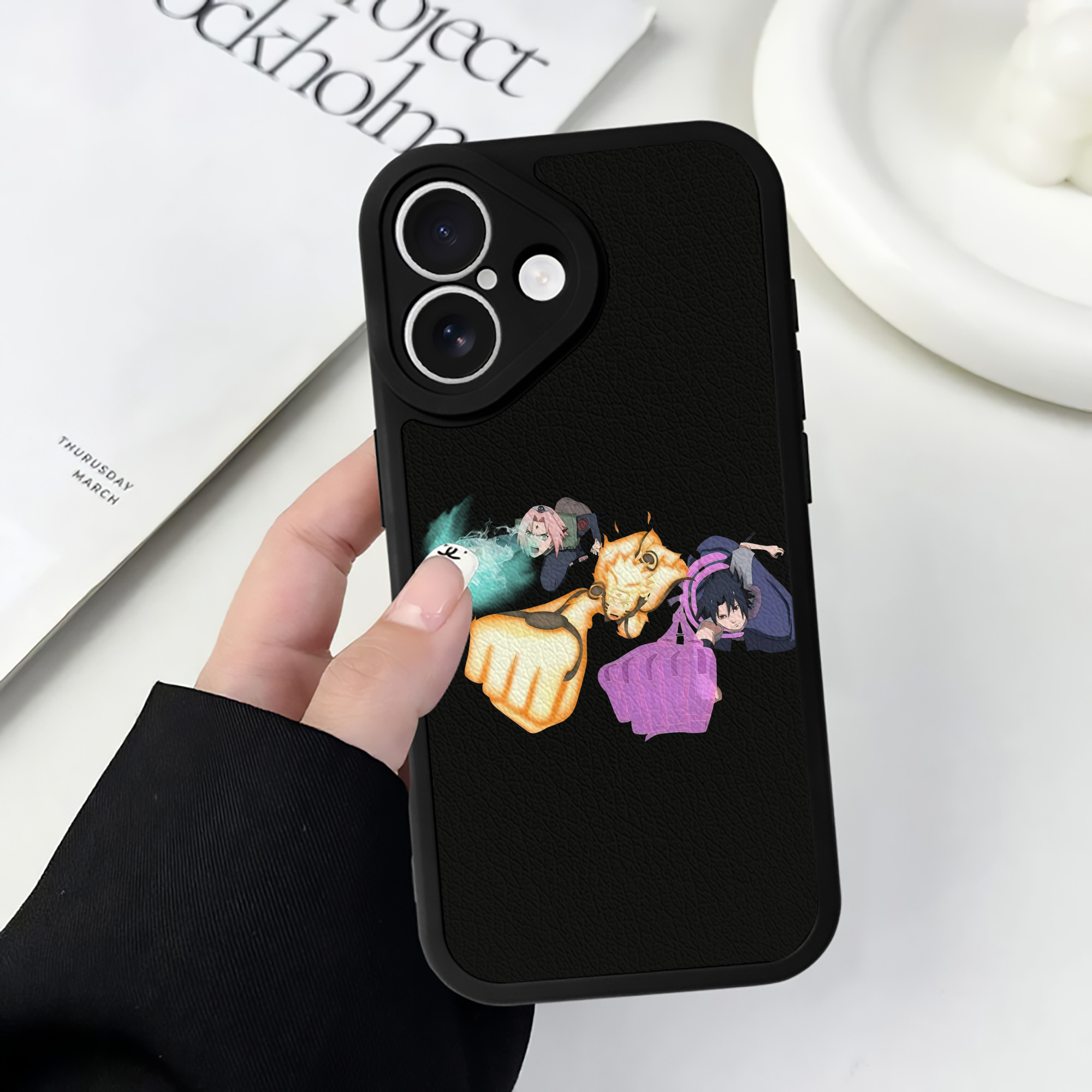 （画像用） NARUTO -ナルト- うずまき ナルト Uzumaki Naruto 【iPhone 16シリーズ対応】シリコンスマホケース（レザー調） 材質：シリコン